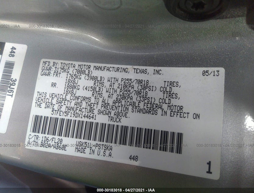 5TFEY5F19DX144641
