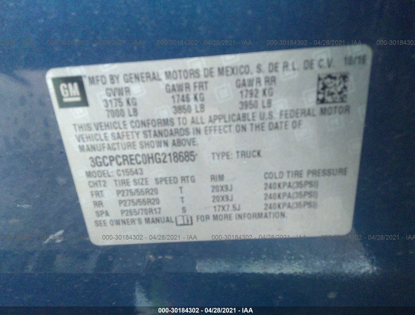 3GCPCREC0HG218685