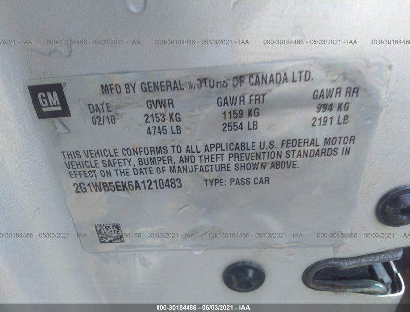 2G1WB5EK6A1210483