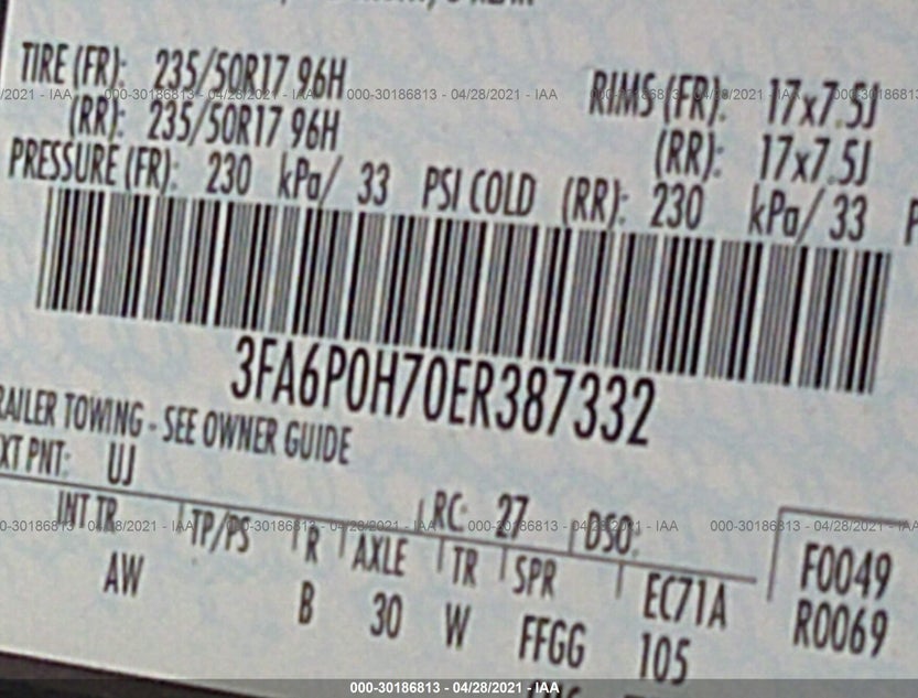 3FA6P0H70ER387332