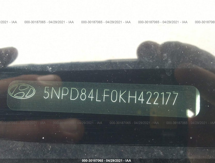 5NPD84LF0KH422177