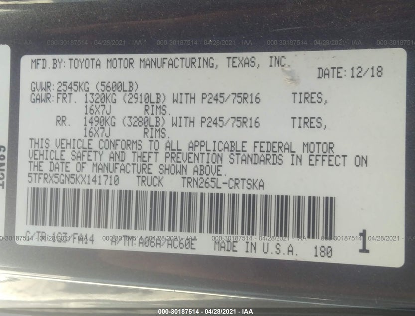 5TFRX5GN5KX141710