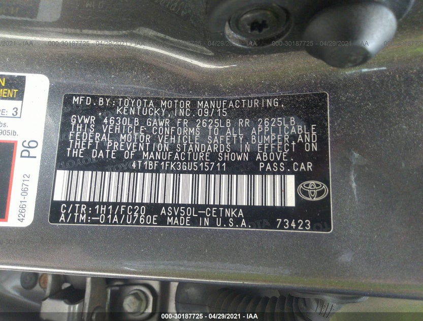 4T1BF1FK3GU515711