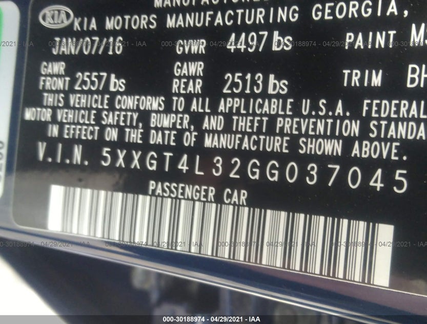 5XXGT4L32GG037045