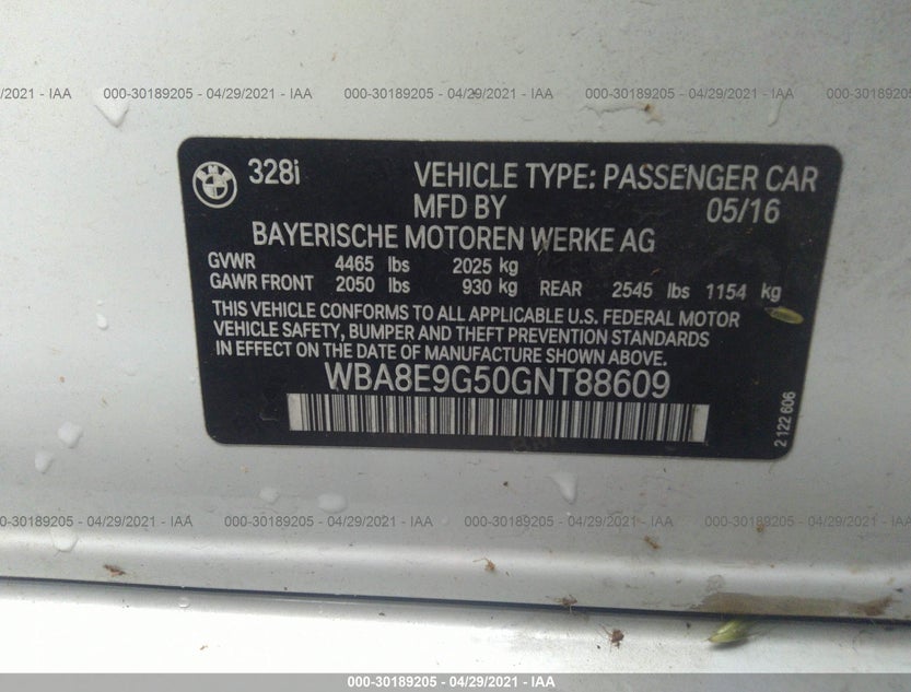 WBA8E9G50GNT88609