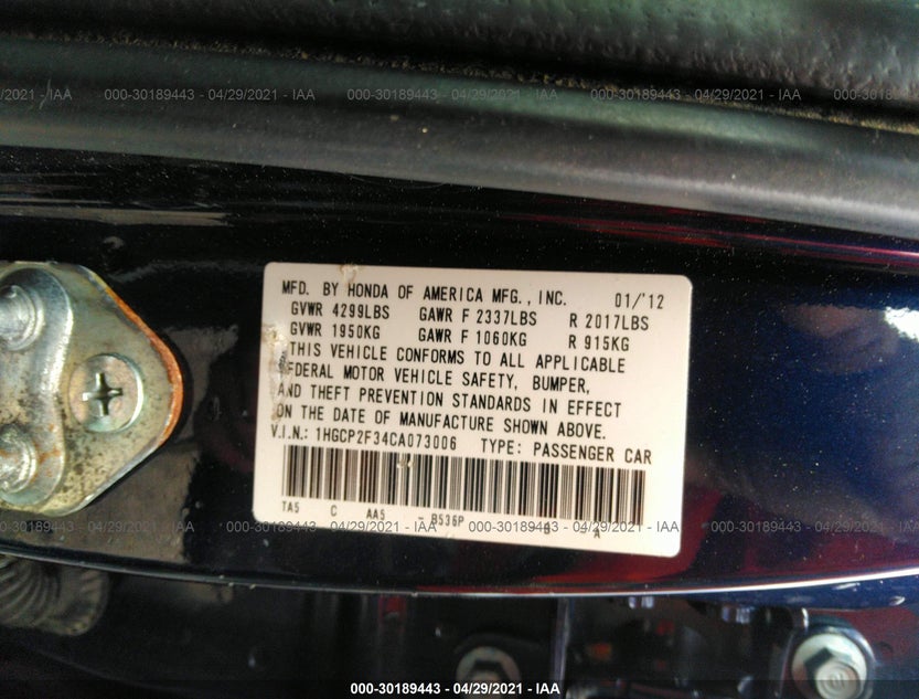 1HGCP2F34CA073006