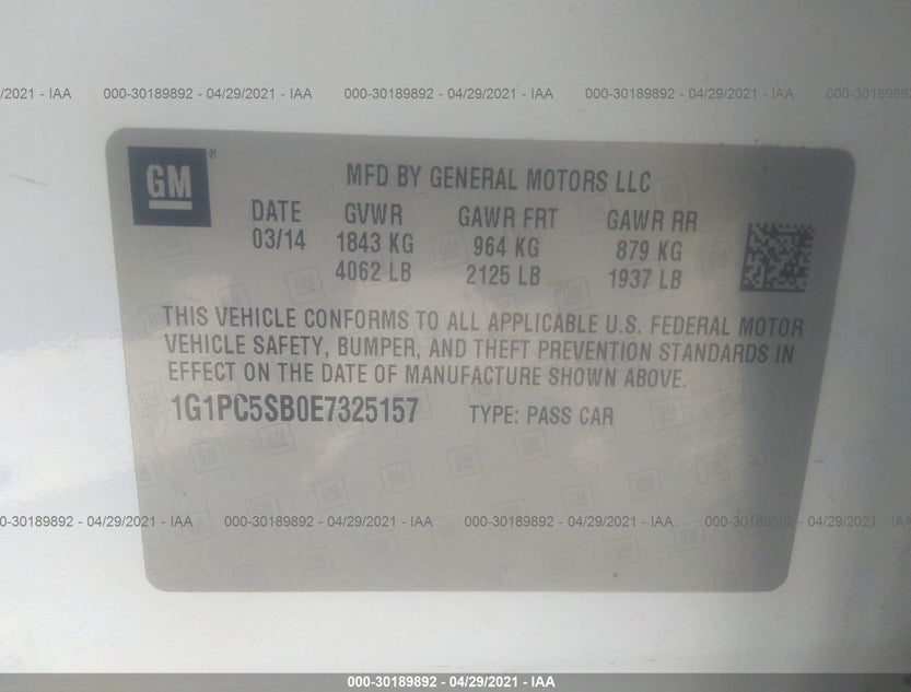 1G1PC5SB0E7325157
