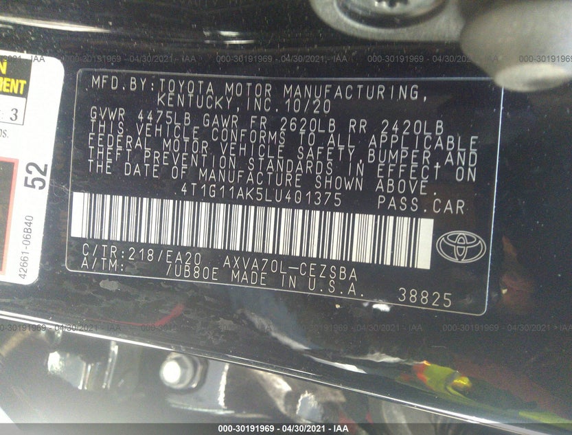 4T1G11AK5LU401375