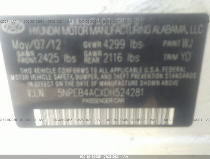 5NPEB4ACXDH524281