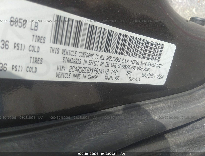 2C4RDGEGXKR614119