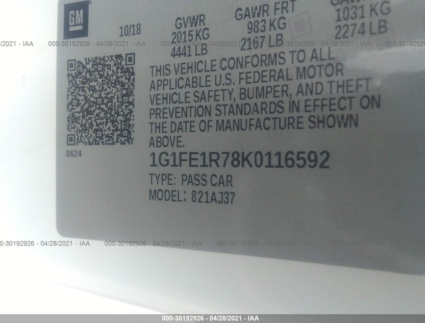 1G1FE1R78K0116592