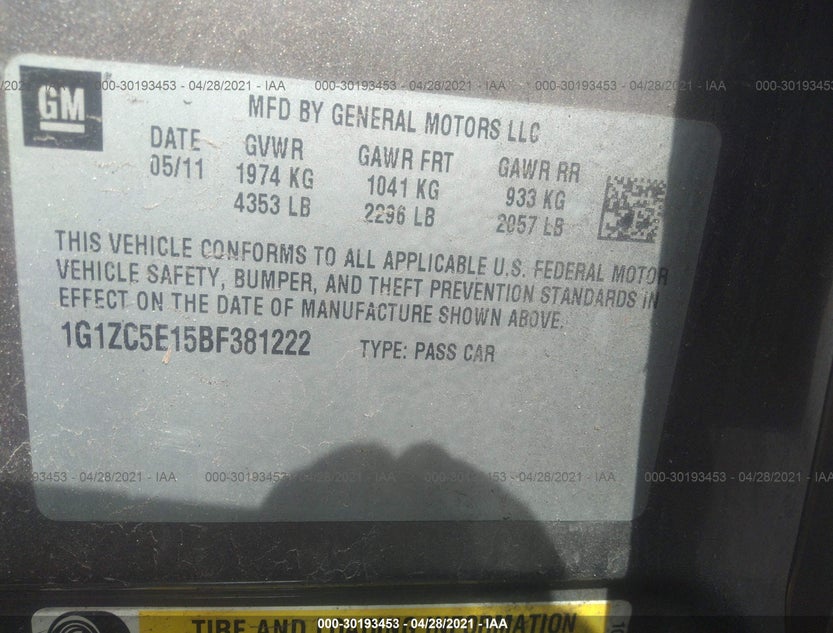 1G1ZC5E15BF381222