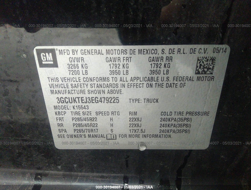 3GCUKTEJ3EG479225