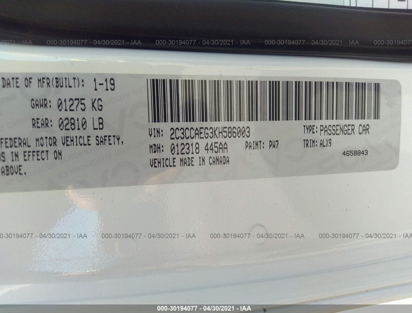 2C3CCAEG3KH586003