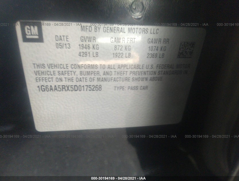 1G6AA5RX5D0175268