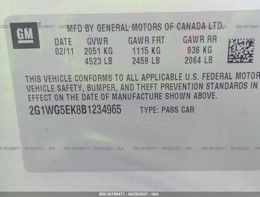 2G1WG5EK8B1234965