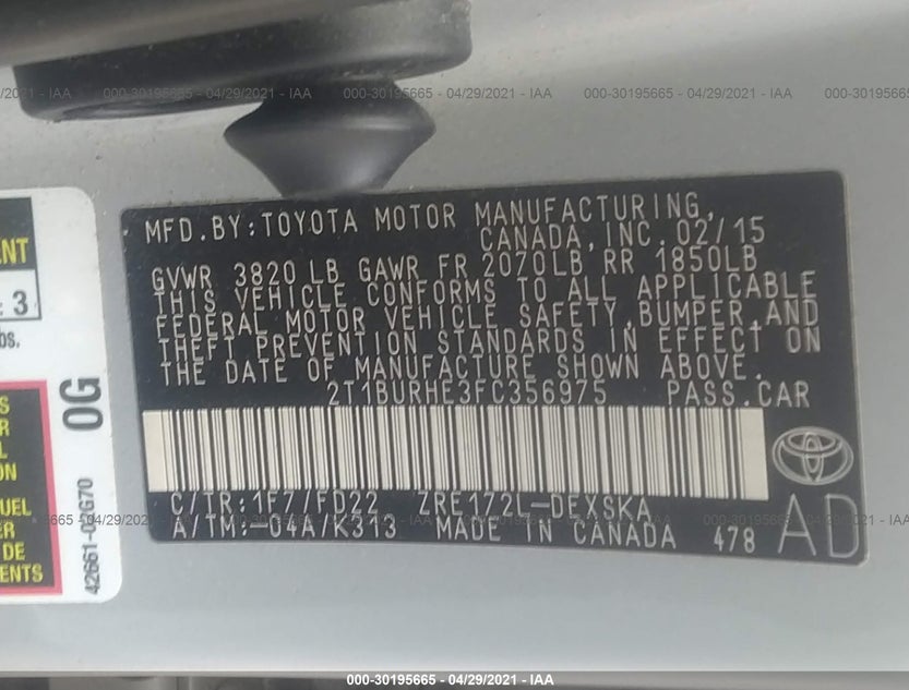 2T1BURHE3FC356975
