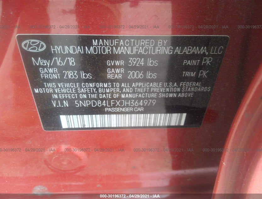 5NPD84LFXJH364979