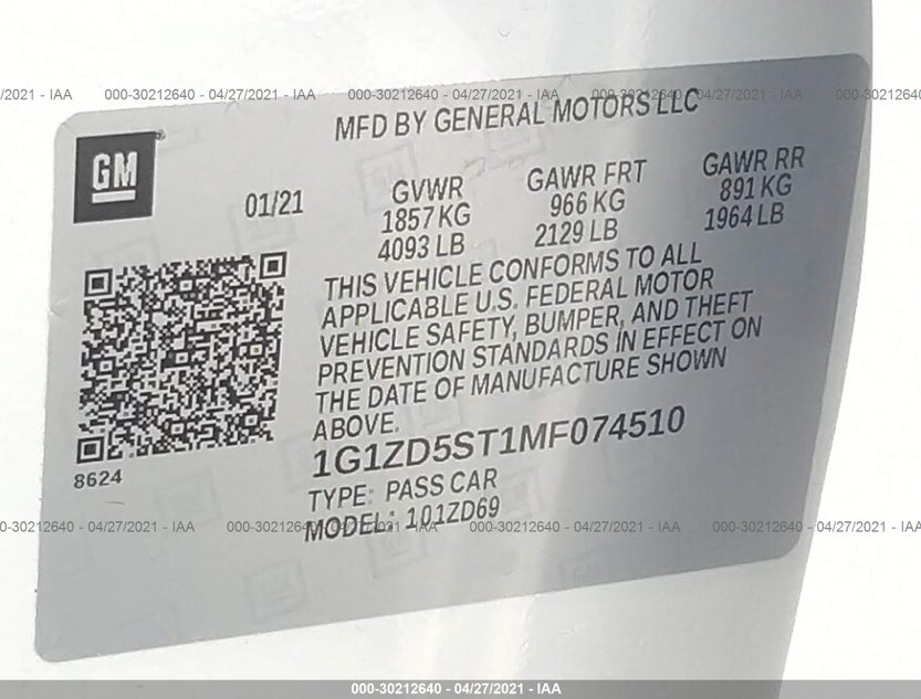 1G1ZD5ST1MF074510