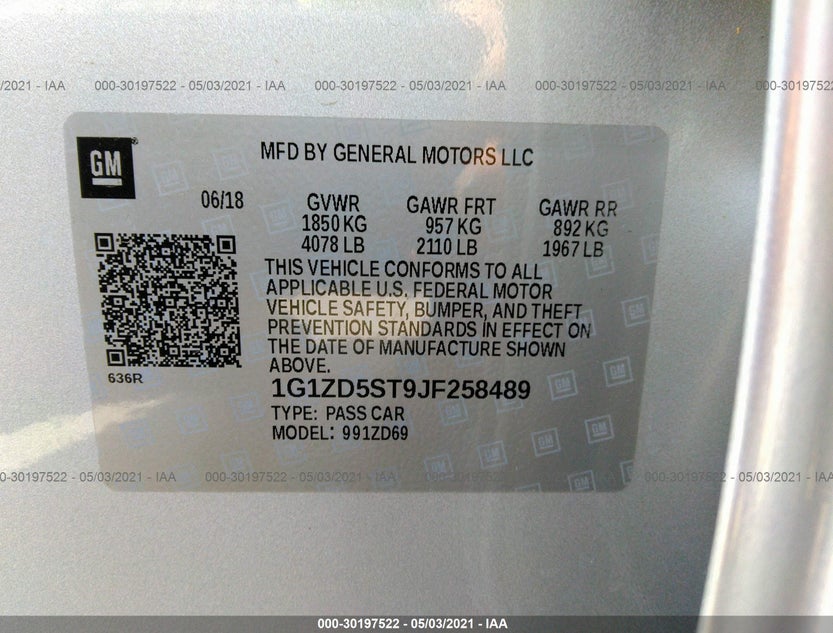1G1ZD5ST9JF258489