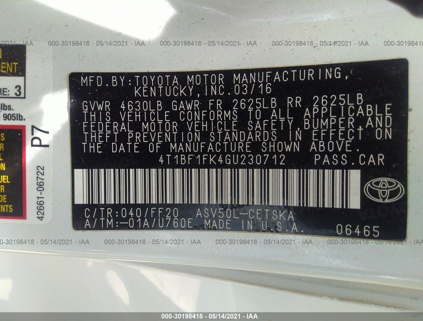 4T1BF1FK4GU230712