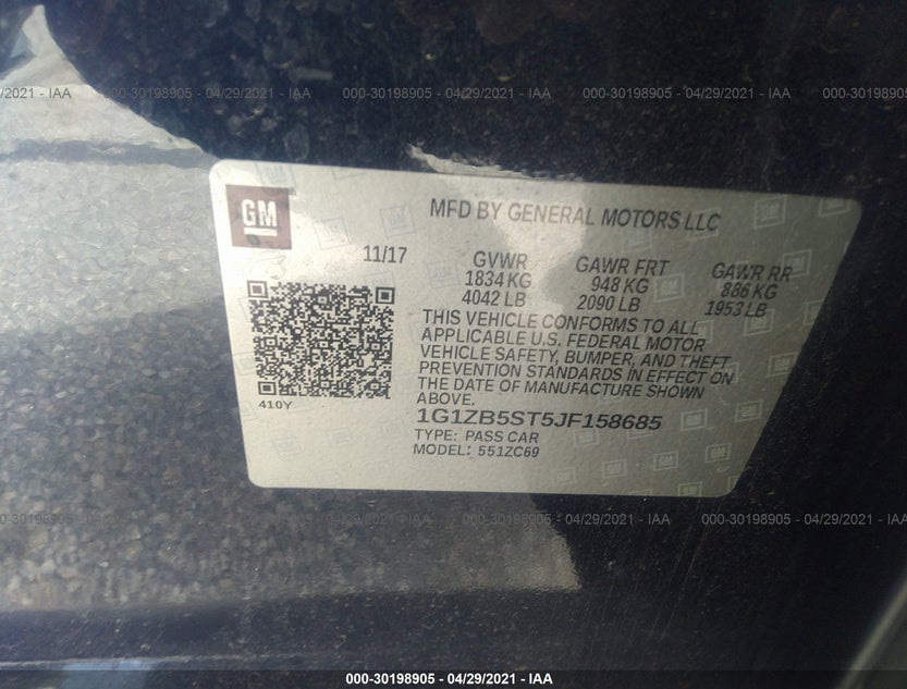 1G1ZB5ST5JF158685