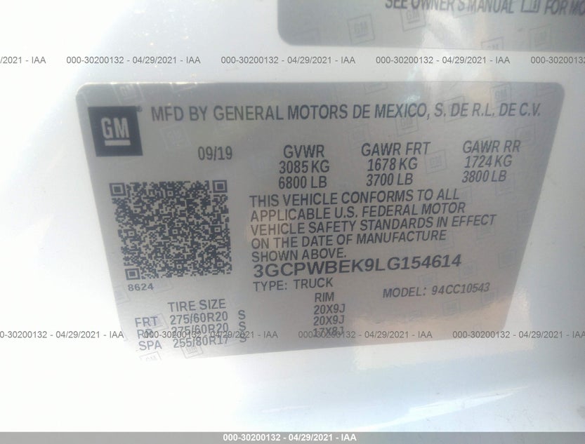 3GCPWBEK9LG154614