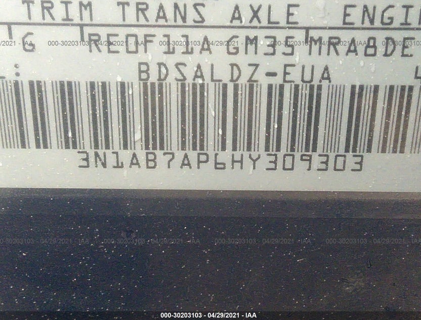 3N1AB7AP6HY309303