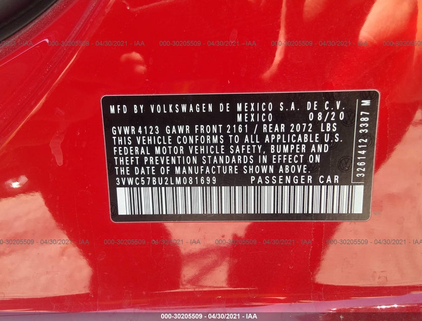 3VWC57BU2LM081699