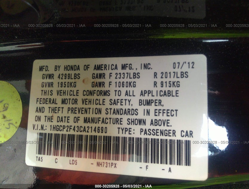 1HGCP2F43CA214690
