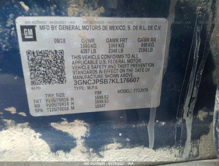 3GNCJPSB7KL176607