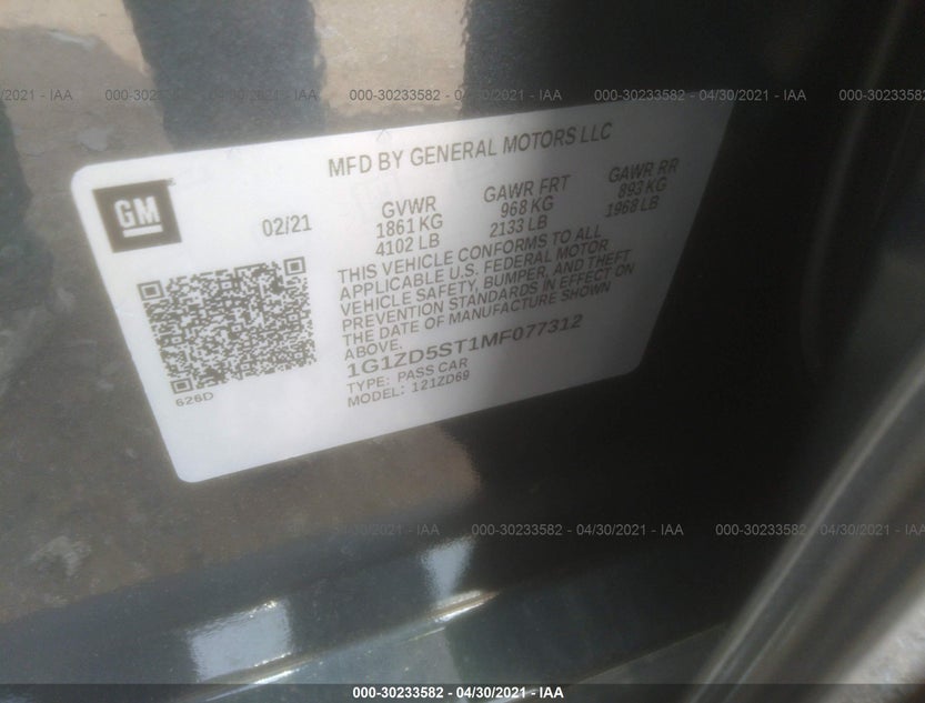 1G1ZD5ST1MF077312