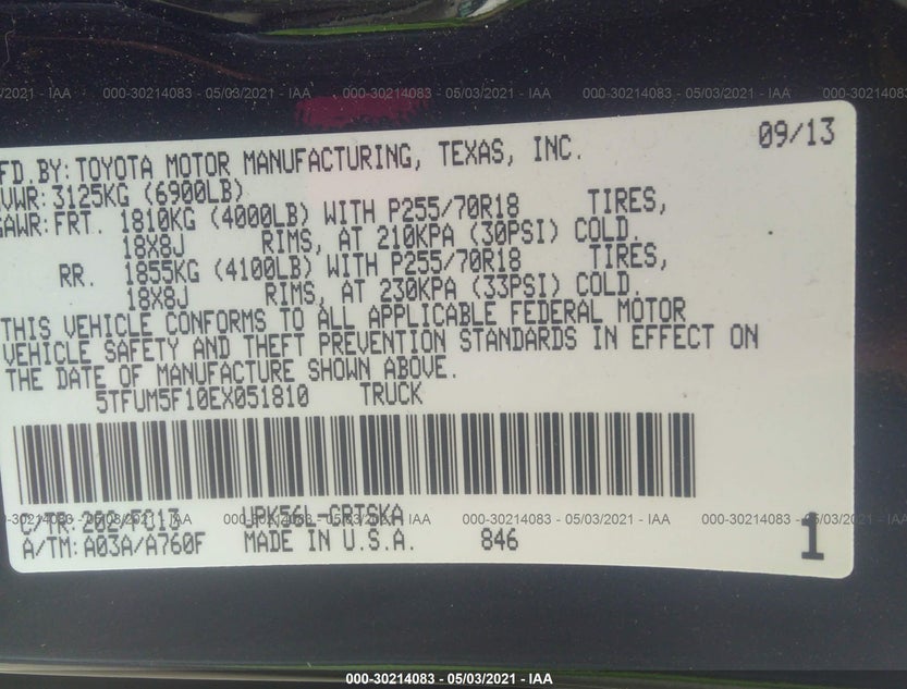 5TFUM5F10EX051810