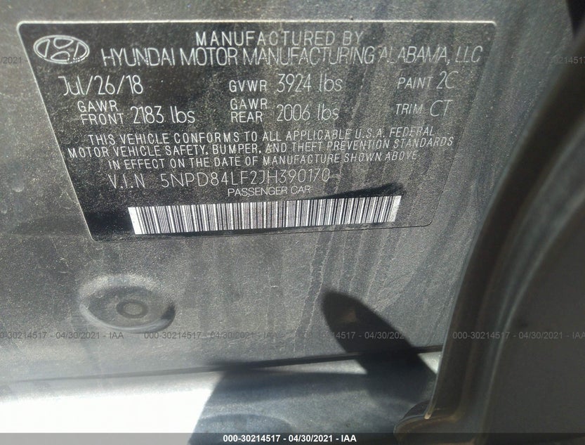 5NPD84LF2JH390170
