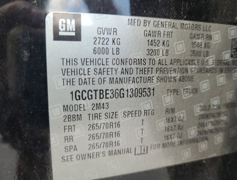 1GCGTBE36G1309531