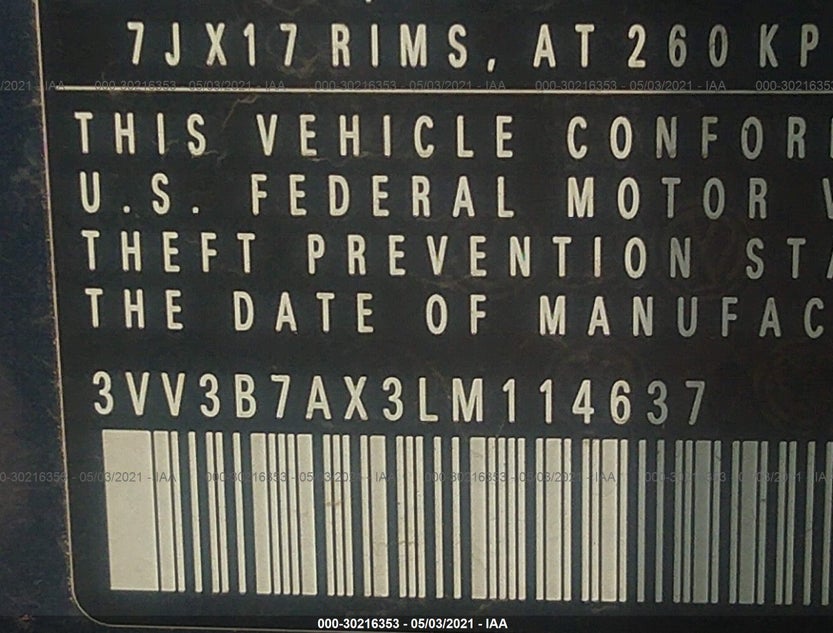 3VV3B7AX3LM114637