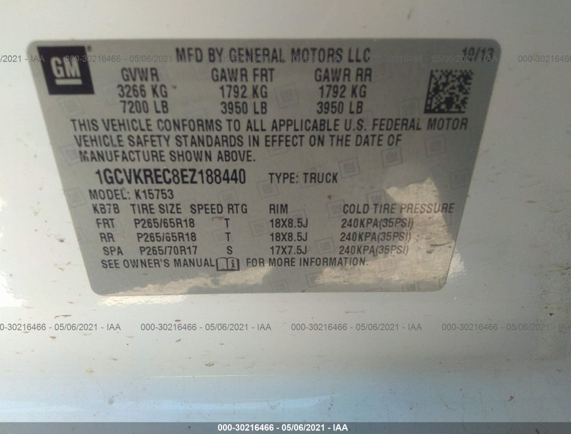 1GCVKREC8EZ188440