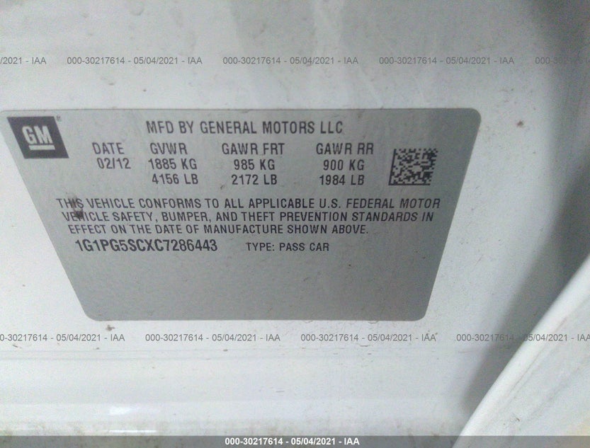 1G1PG5SCXC7286443