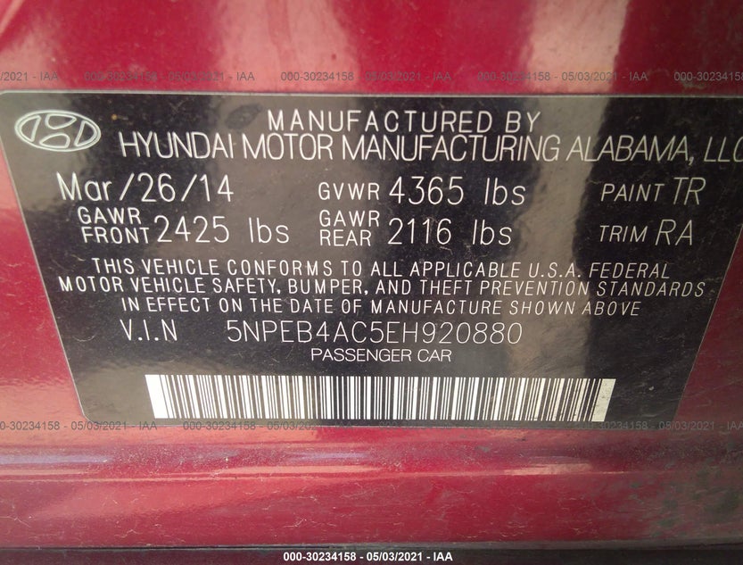 5NPEB4AC5EH920880