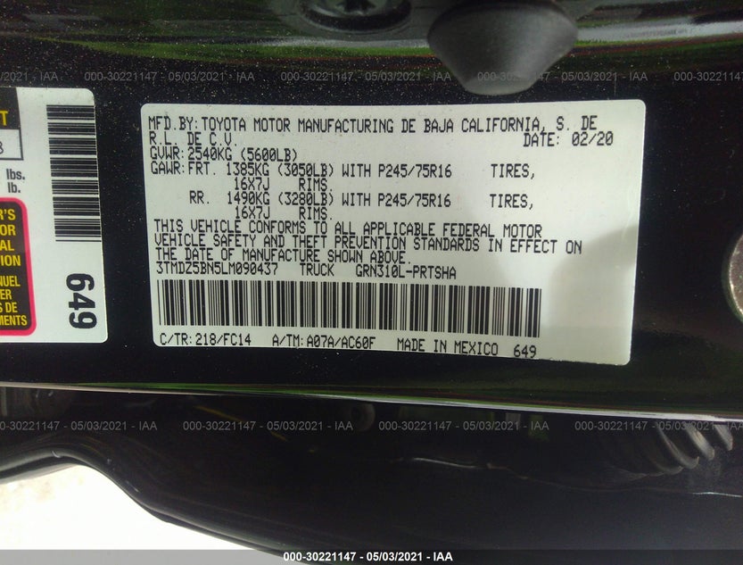 3TMDZ5BN5LM090437