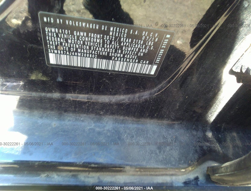 3VWB67AJ4HM208802