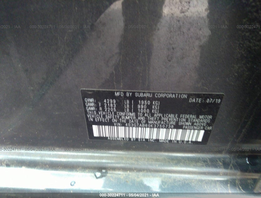 4S3GTAB60K3750738
