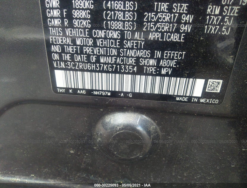 3CZRU6H37KG713354