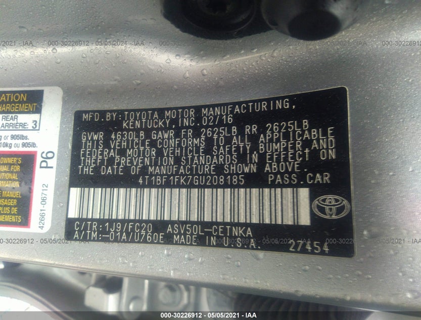 4T1BF1FK7GU208185