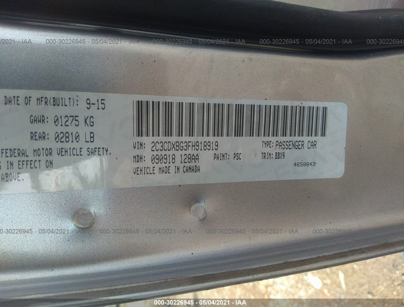 2C3CDXBG3FH918919