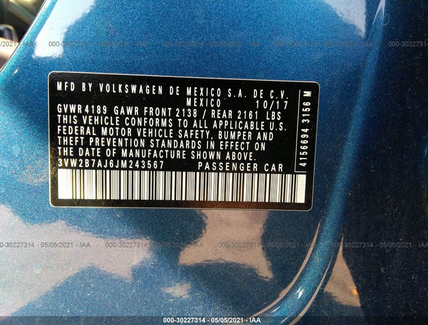 3VW2B7AJ6JM243567