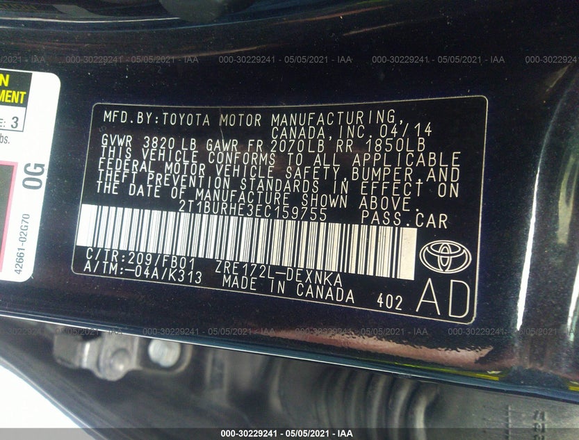 2T1BURHE3EC159755