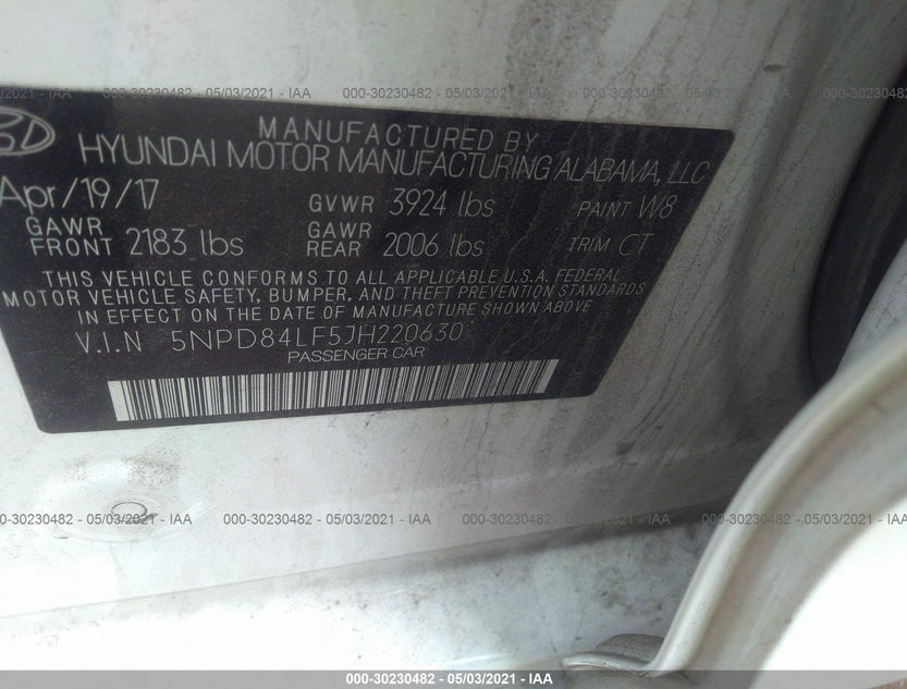 5NPD84LF5JH220630