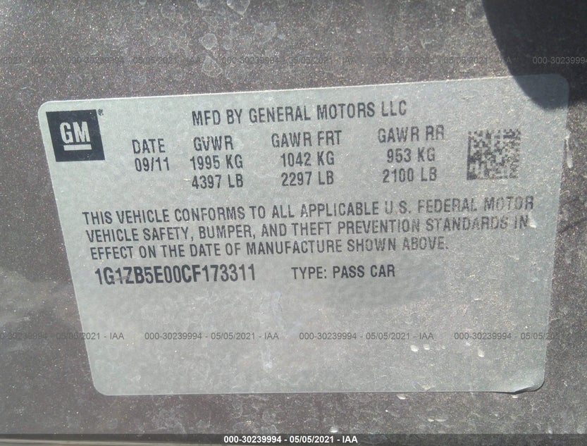 1G1ZB5E00CF173311