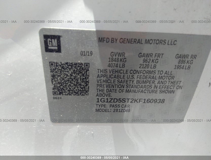1G1ZD5ST2KF160938